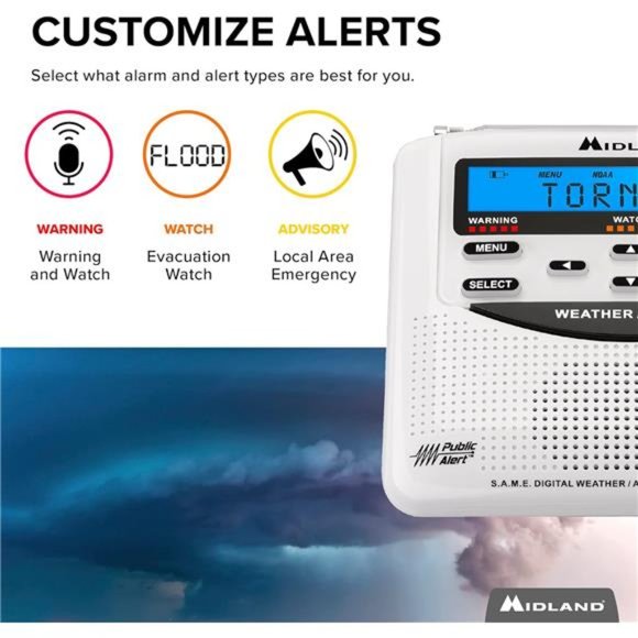 Emergency Weather Alert Radio -S.A.M.E. Localized Programming,Trilingual Display - Picture 5 of 6